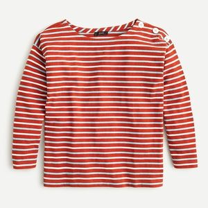 J Crew Boatneck top shirt striped mariner cloth L